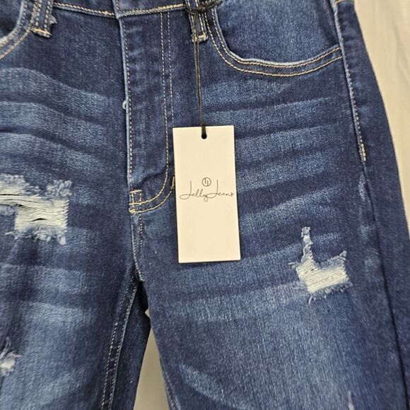 Jelly Jeans-Mid Rise Distressed Cuffed SkinnyWomen's Size 1 Nwt - Picture 3 of 10